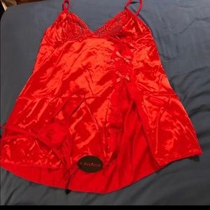 Red Lace Babydoll Set